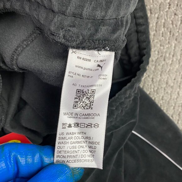 NWT Puma Ferrari Velour Sweat Pants Men's XXL Gray MT7 Scuderia Lounge Joggers - Picture 7 of 13